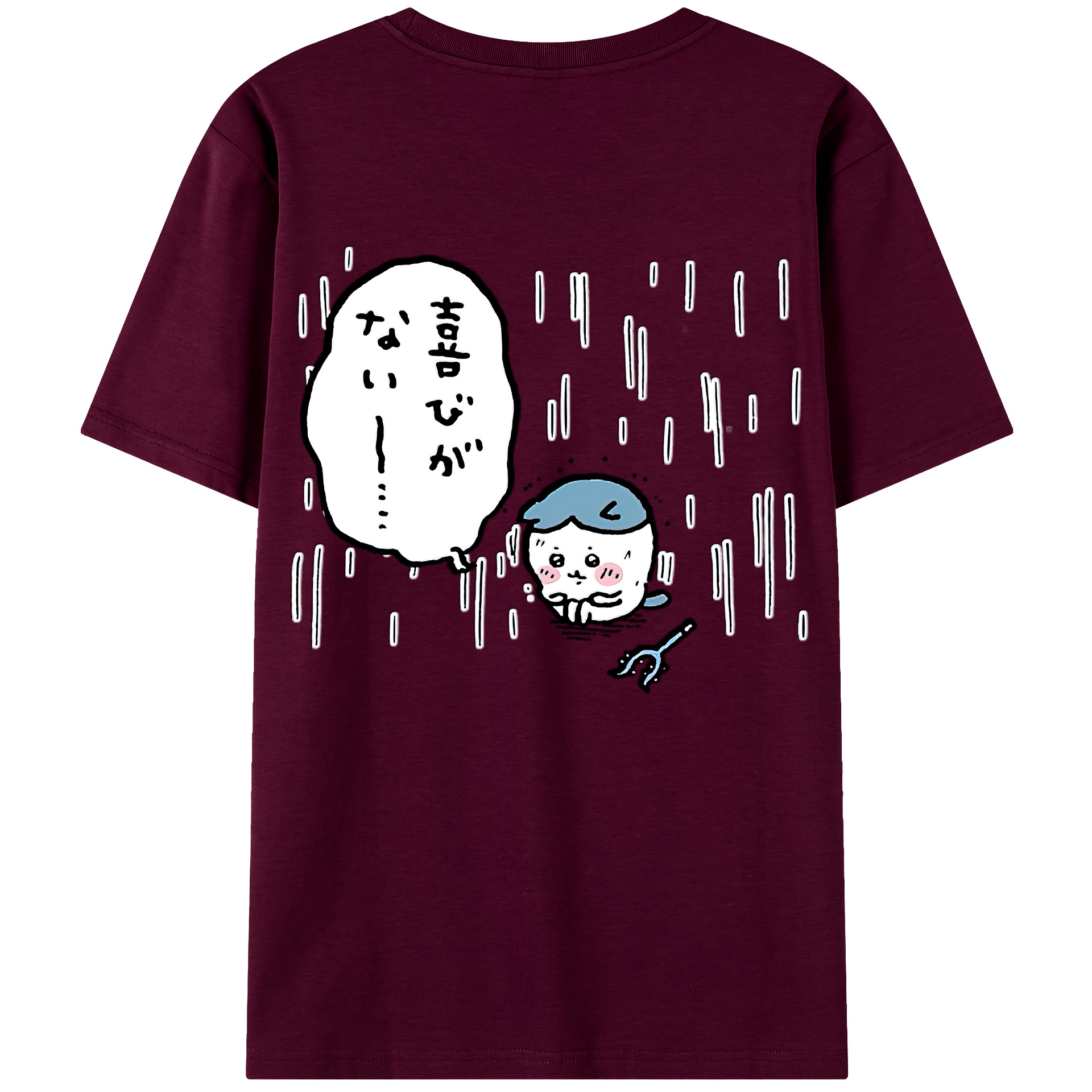 （画像用） ちいかわ ハチワレ Chii-kawa hachiware レディース半袖Tシャツ(バックプリント)